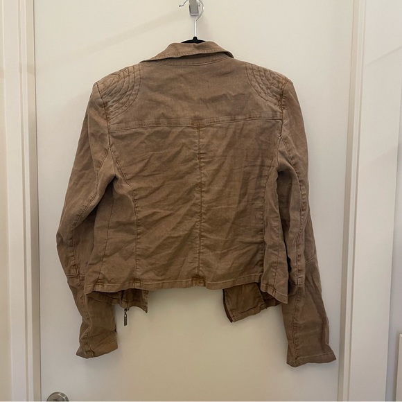 Tan Moto jacket by Level99 - Picture 3 of 4